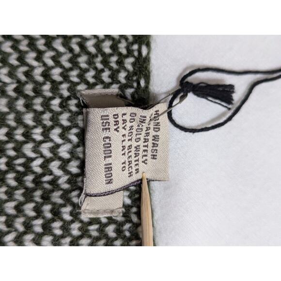 Escio long cardigan Sz LGreen /white New Bust 40" Length 30" Diamond knit - Picture 4 of 12